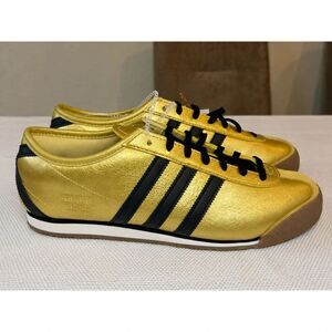 adidas Italia 70s Women’s 11 Metallic Gold Black Sneakers IH6948 New